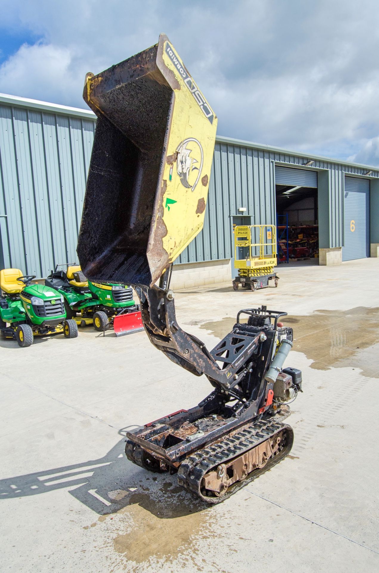 Cormidi C50 500kg petrol driven walk behind rubber tracked hi-tip dumper Year: 2017 S/N: 18821 - Image 5 of 11