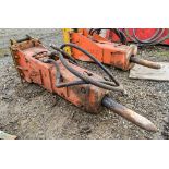 Indeco hydraulic breaker to suit excavator Pin diameter: 45mm Pin centres: 300mm Pin width: 180mm