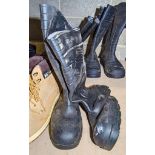 Pair of size 8 Proman steel toe cap wellington boots