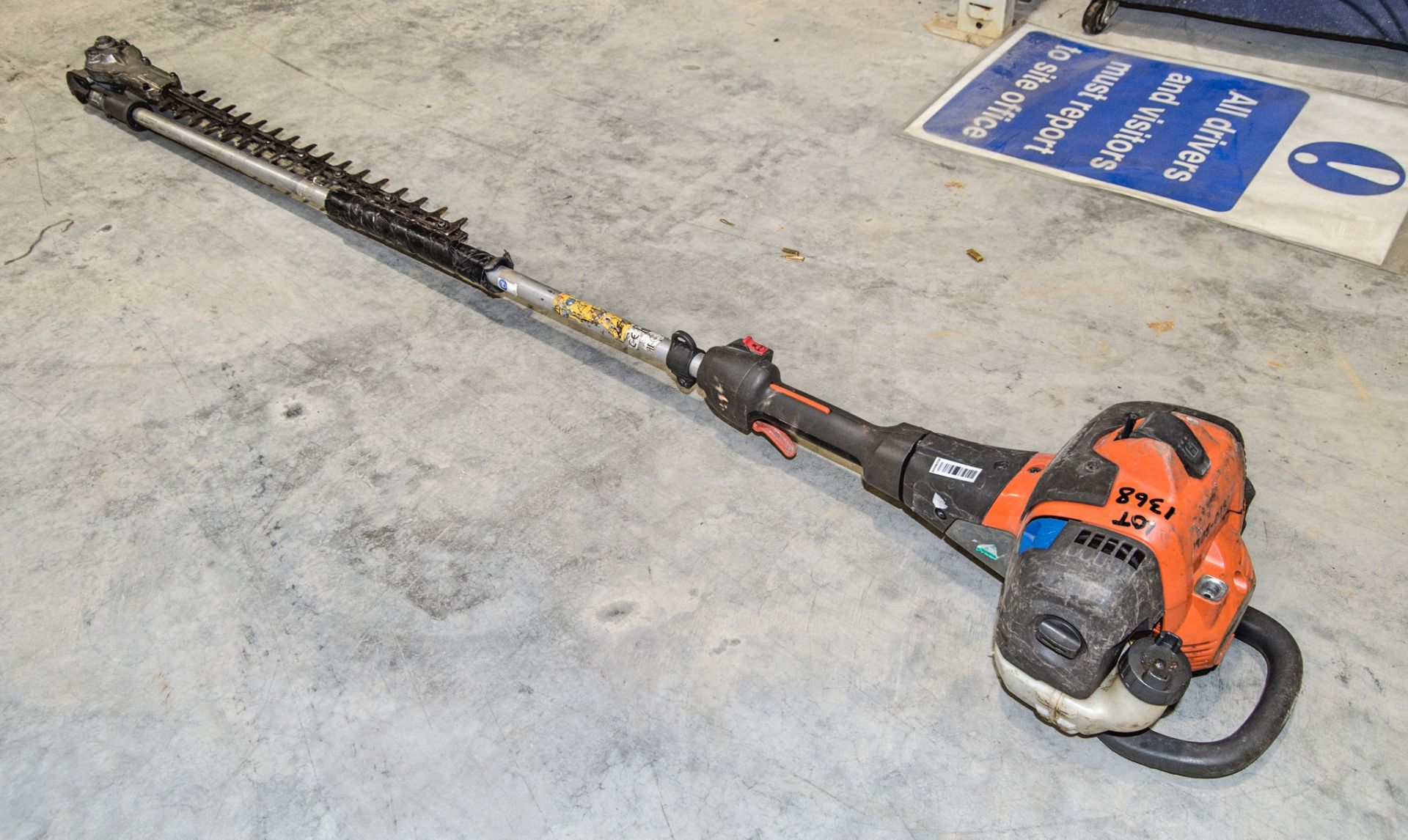 Husqvarna 525HE4 petrol driven long reach hedge trimmer ** Pull cord missing **