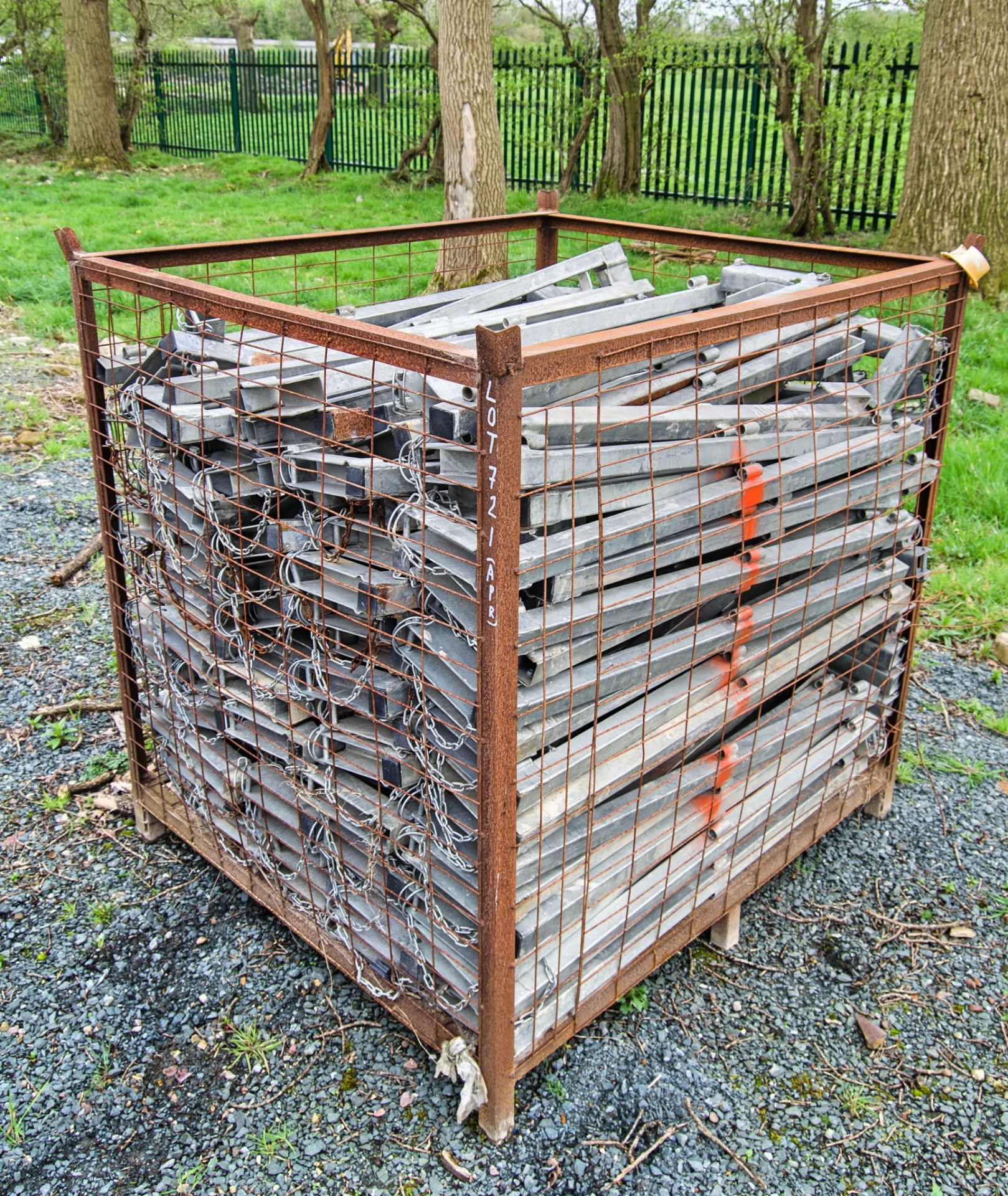 Stillage of posts for mesh safety panels