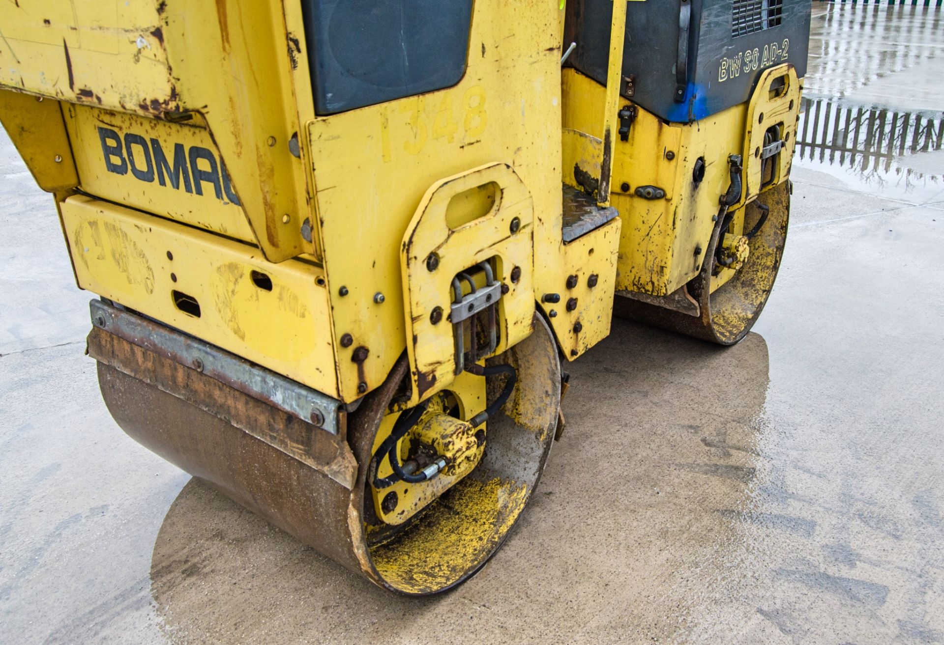 Bomag BW80 AD-2 double drum ride on roller Year: 2009 S/N: 101460425494 Recorded Hours: 1748 1348 - Image 10 of 19