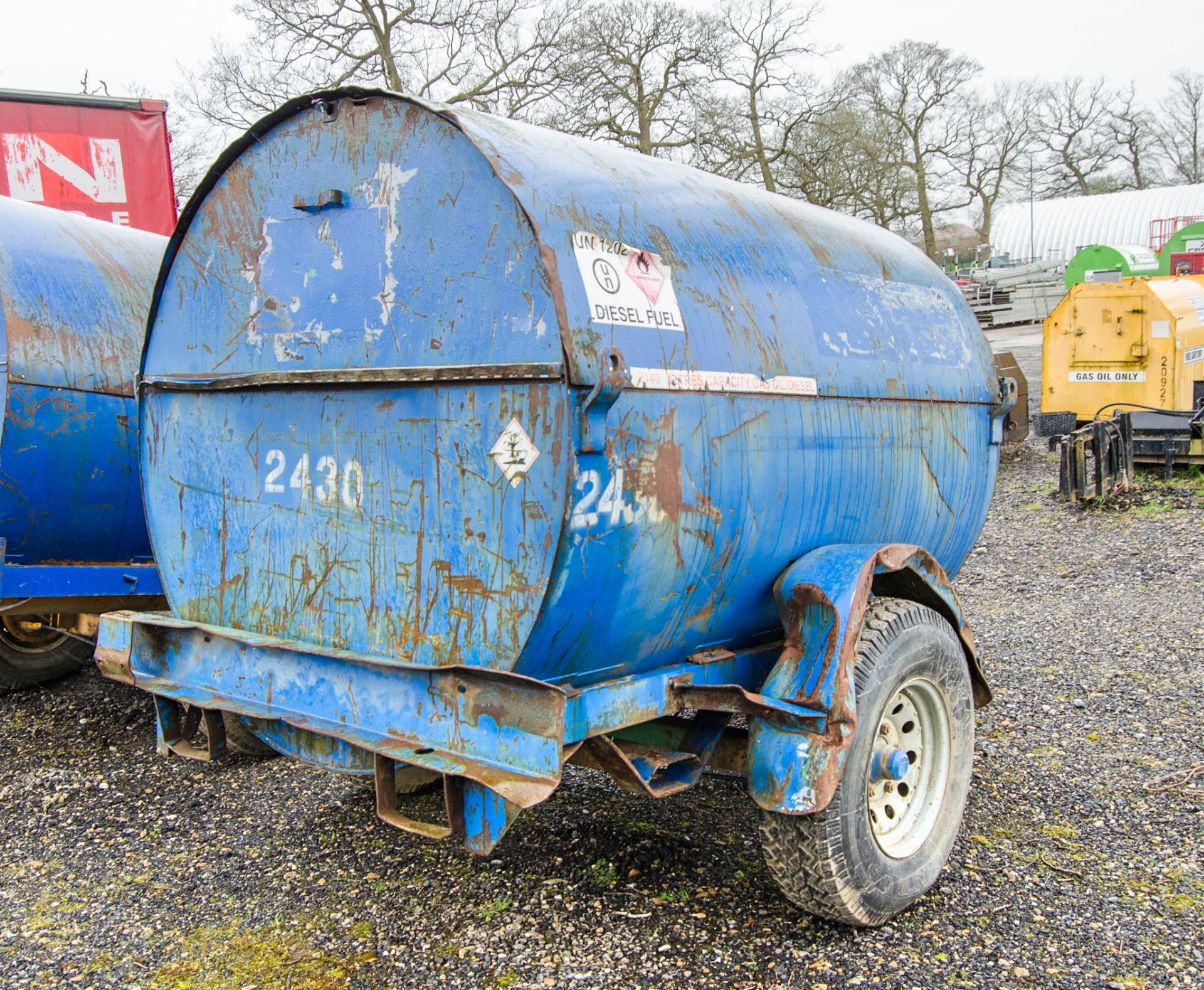 Trailer Engineering 2140 litre site tow bunded fuel bowser c/w manual pump, delivery hose & nozzle - Image 3 of 7