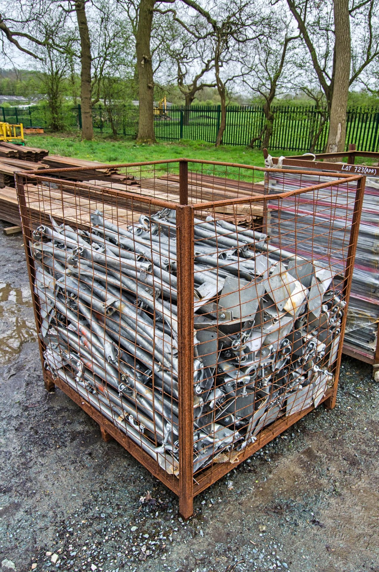 Stillage of scaffold safety poles