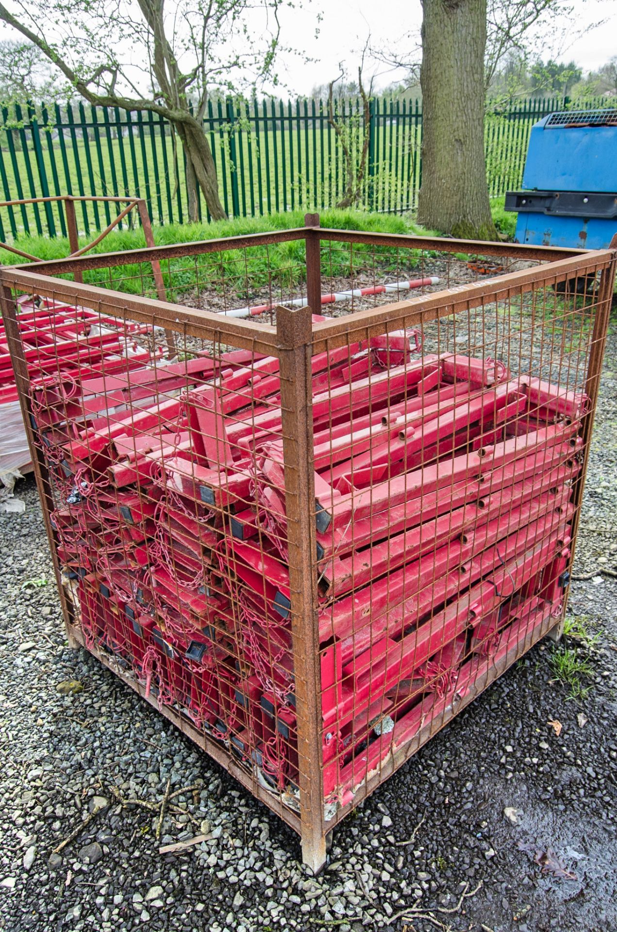 Stillage of posts for mesh safety panels