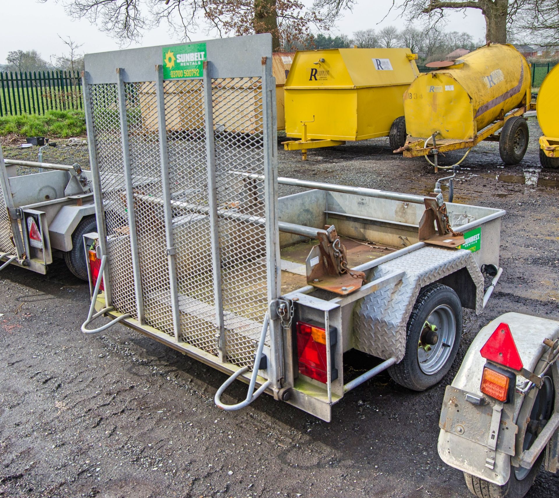 Hazlewood single axle traffic light trailer Bed size: 4ft 7 inch wide x 6ft long A541599 - Image 3 of 5