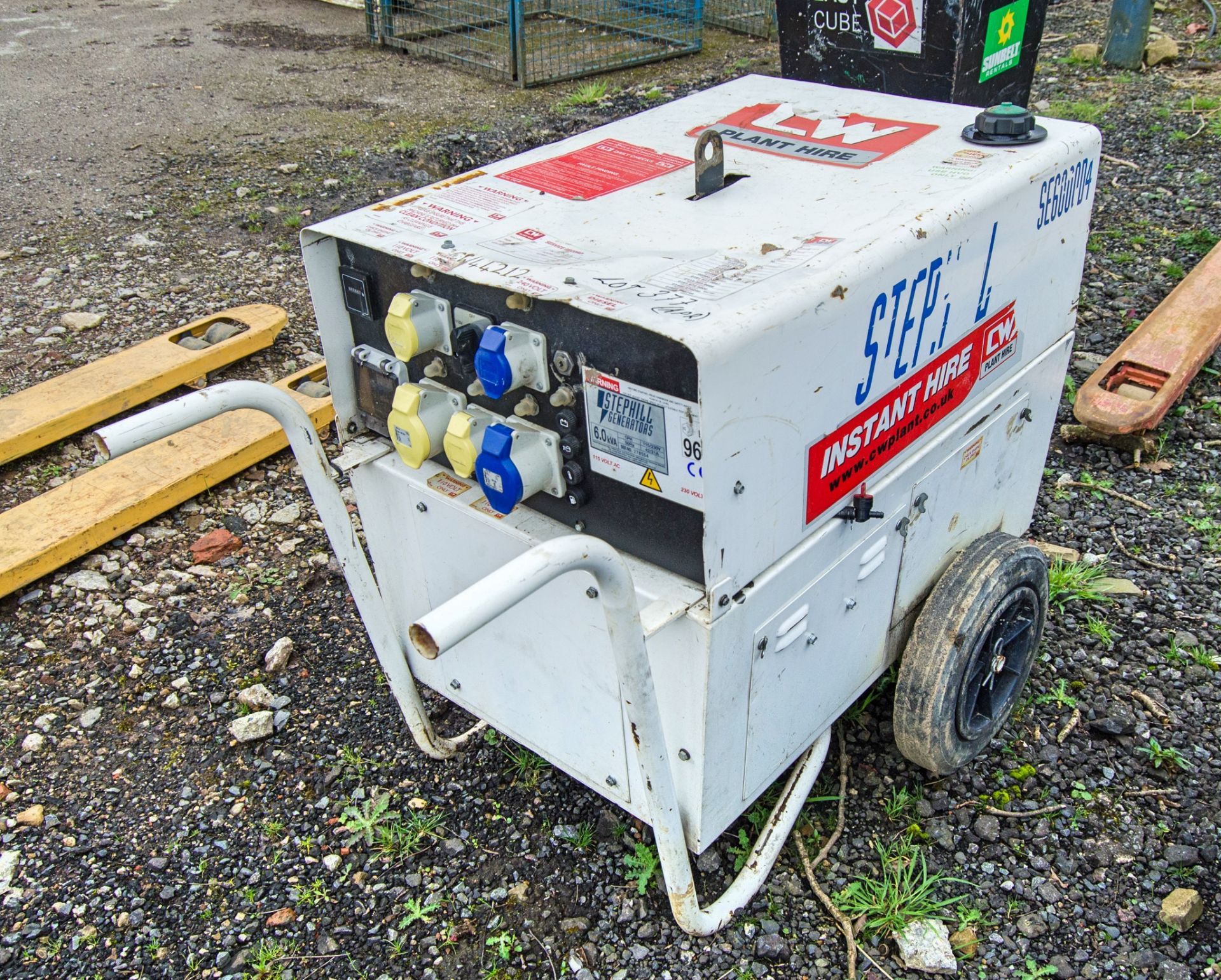 Stephill SE6000 6 kva diesel driven generator S/N: 278554 Recorded Hours: 1355 CW44212 ** Electrical