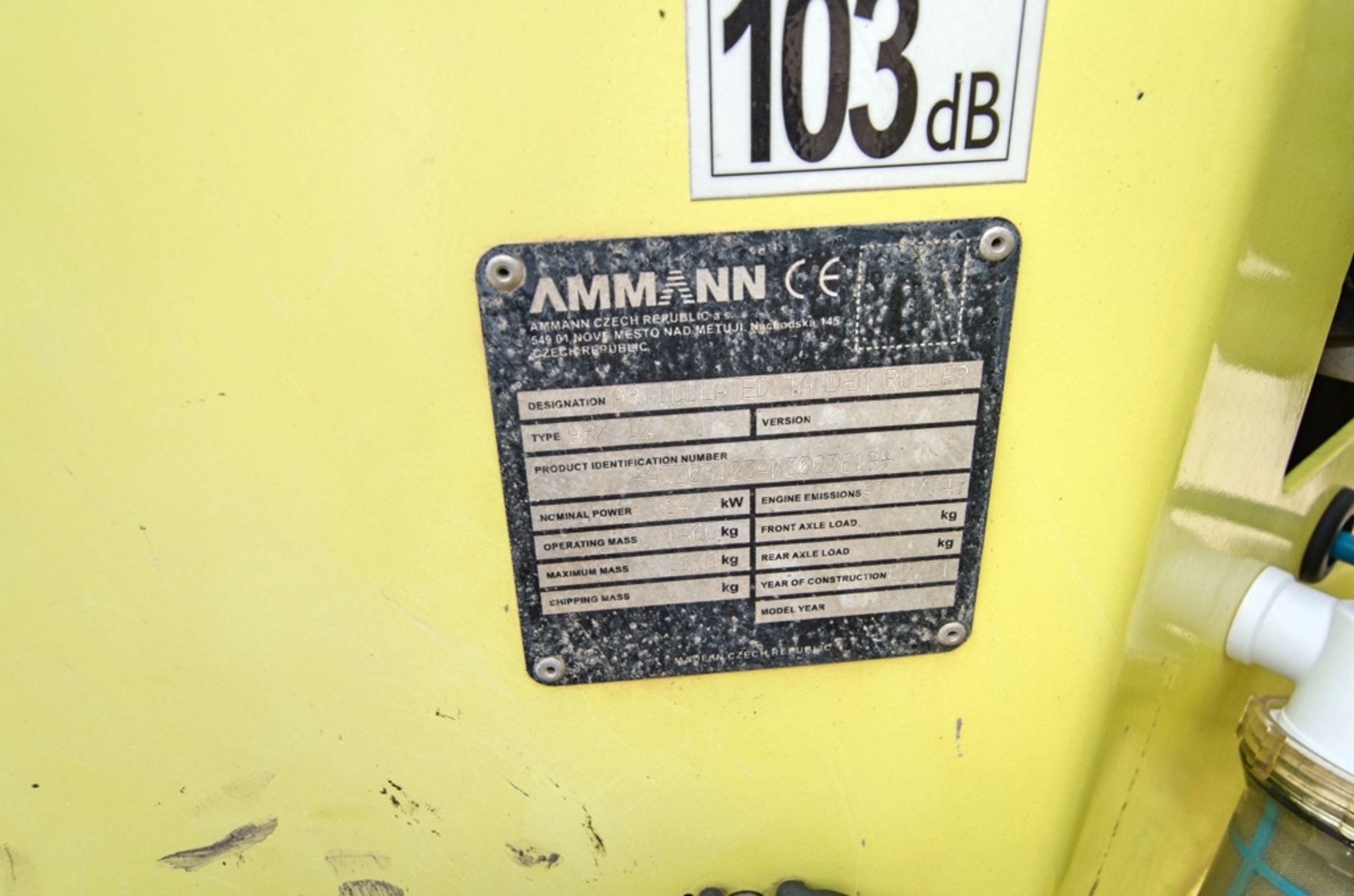 Ammann ARX12 double drum ride on roller Year: 2021 S/N: 3003619 Recorded Hours: 277 RTD080052 - Image 20 of 20