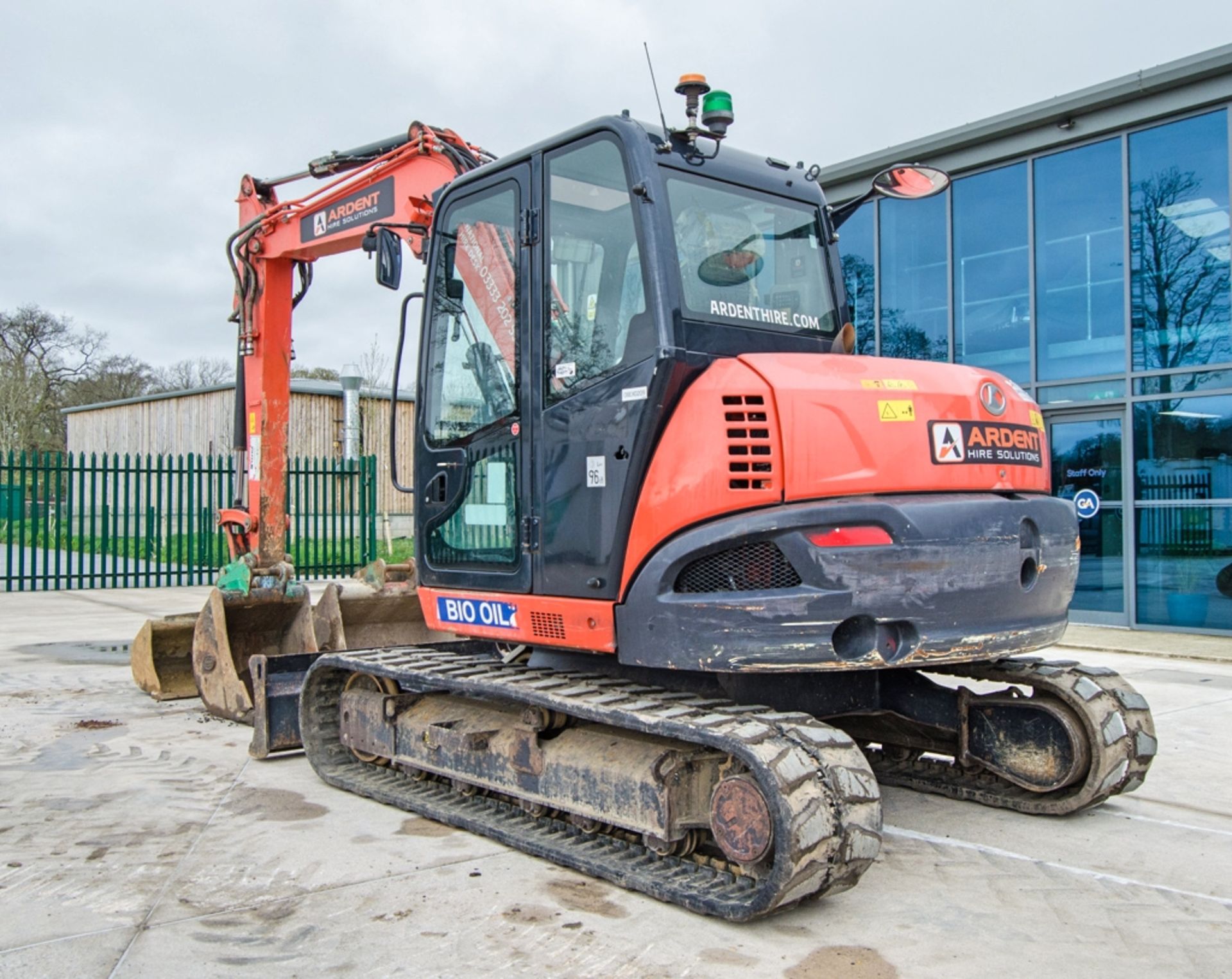 Kubota KX080-4 8 tonne rubber tracked excavator Year: 2019 S/N: 47442 Recorded Hours: 3058 piped, - Image 4 of 26