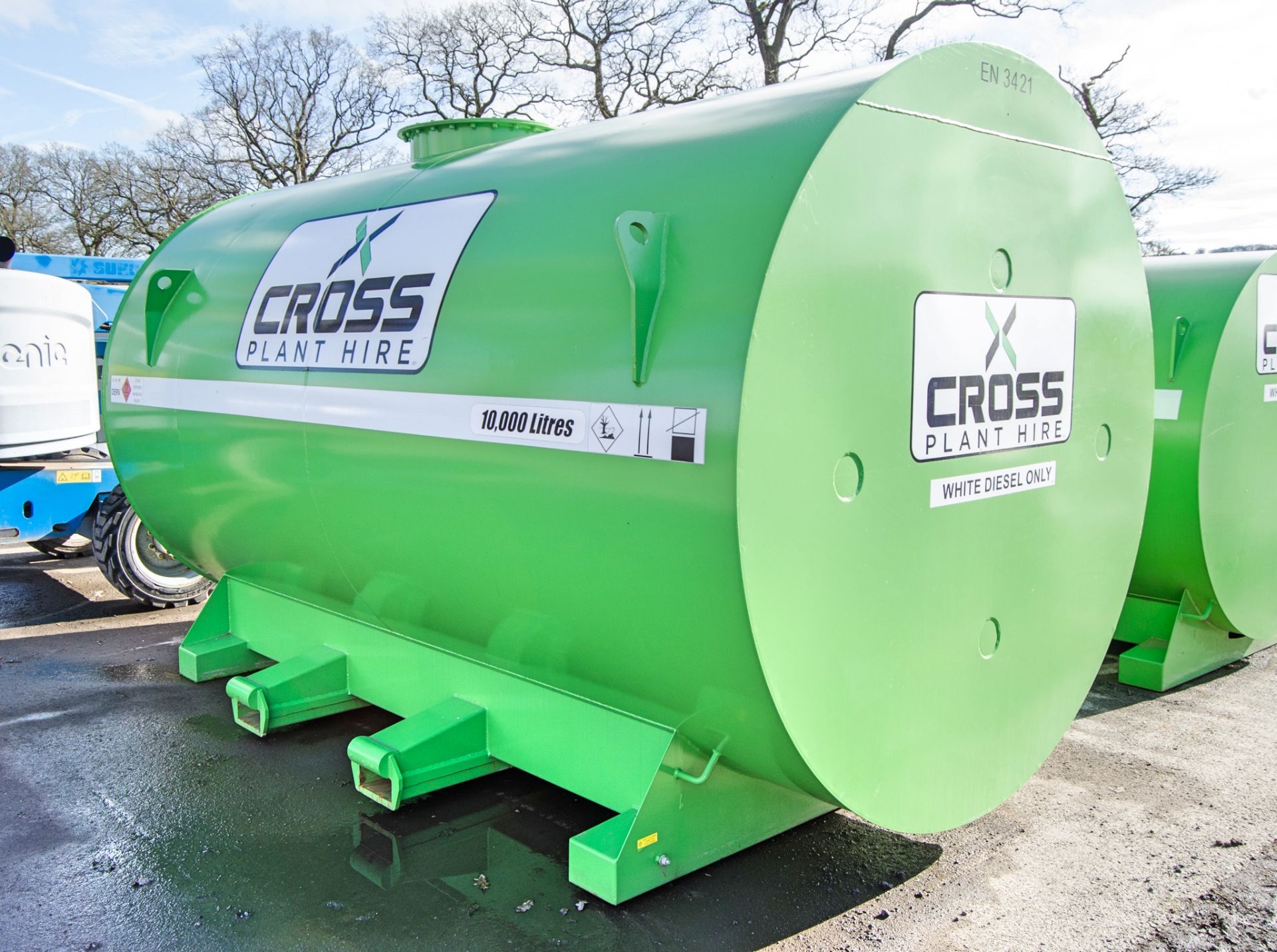 Cross Plant 10,000 litre bunded steel fuel bowser c/w petrol driven pump, delivery meter, hose and - Bild 3 aus 5