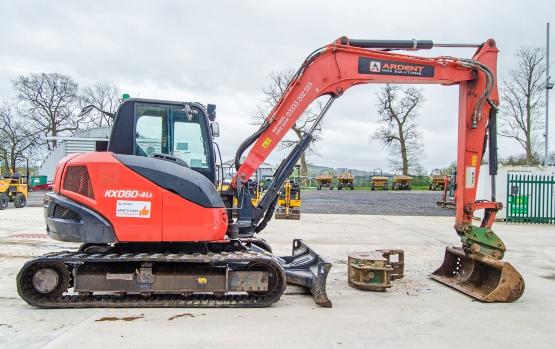 Kubota KX080-4 8 tonne rubber tracked excavator Year: 2018 S/N: 45539 Recorded Hours: 4117 piped, - Image 6 of 24