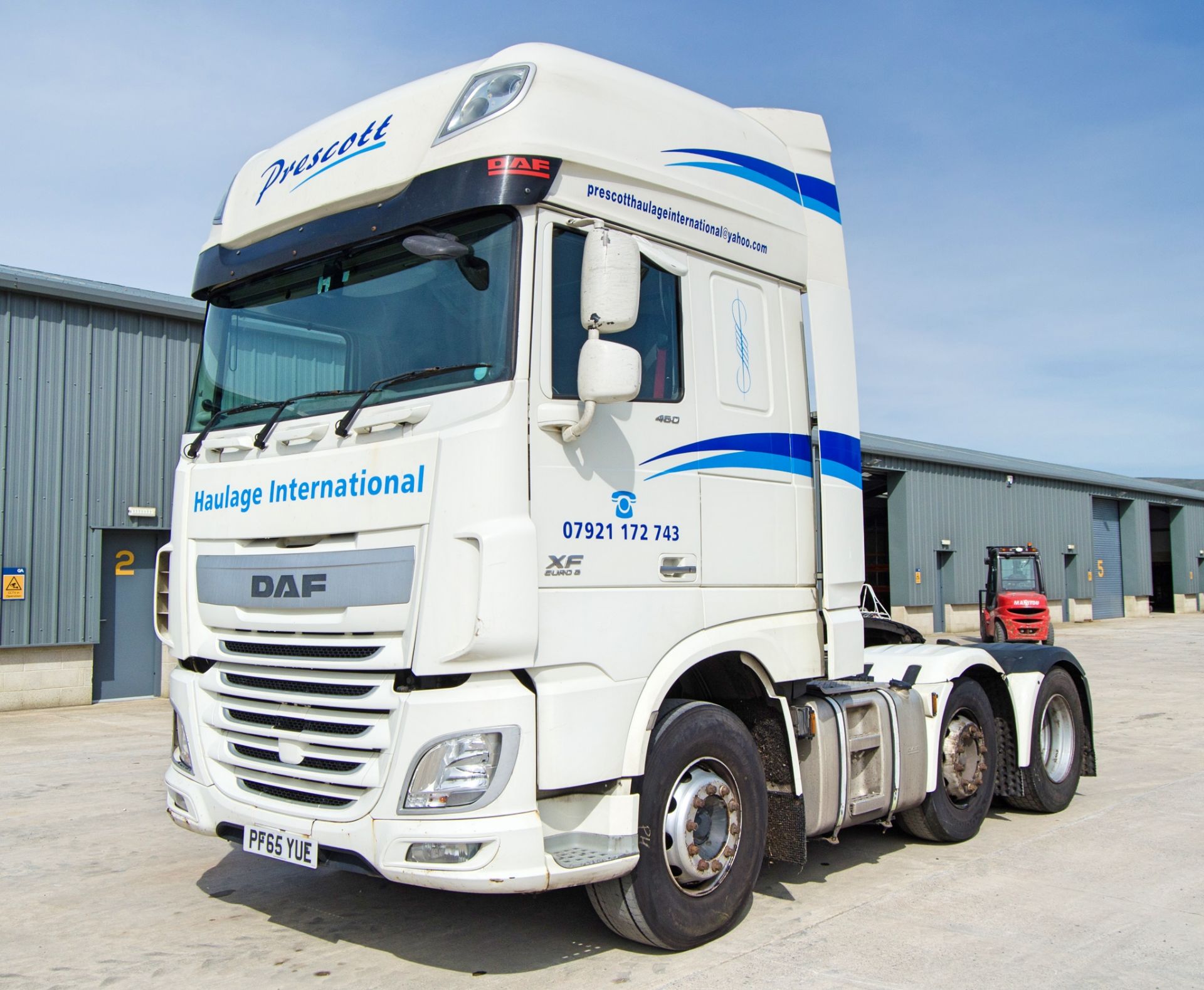 DAF XF 460 Euro 6 6x2 tractor unit Registration Number: PF65 YUE Date of Registration: 03/02/2016