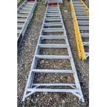 12 tread aluminium step ladder 1706LYT0015 ** Frame bent **