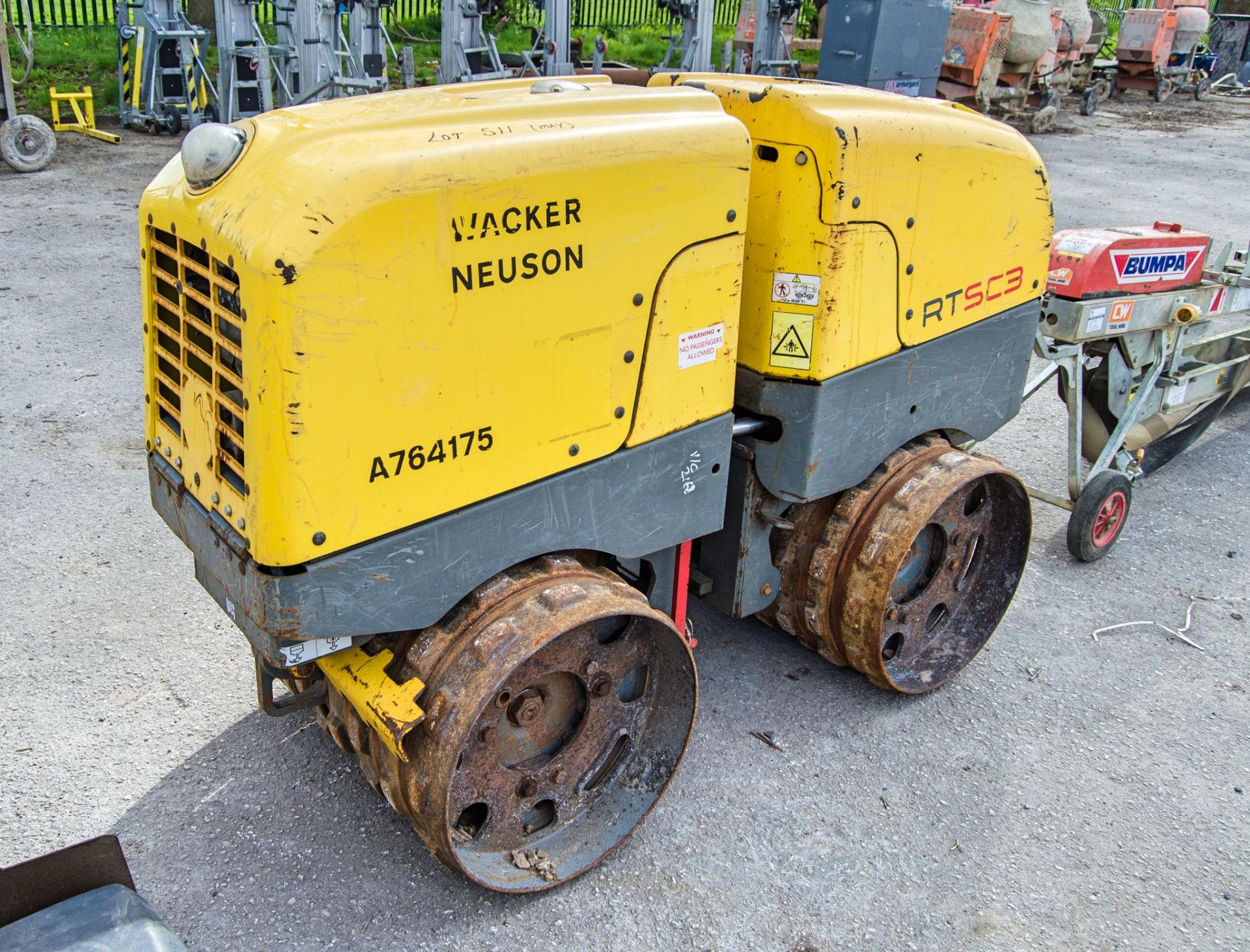 Wacker Neuson RTSC3 diesel driven trench roller Year: 2016 S/N: 24326124 Recorded Hours: 311