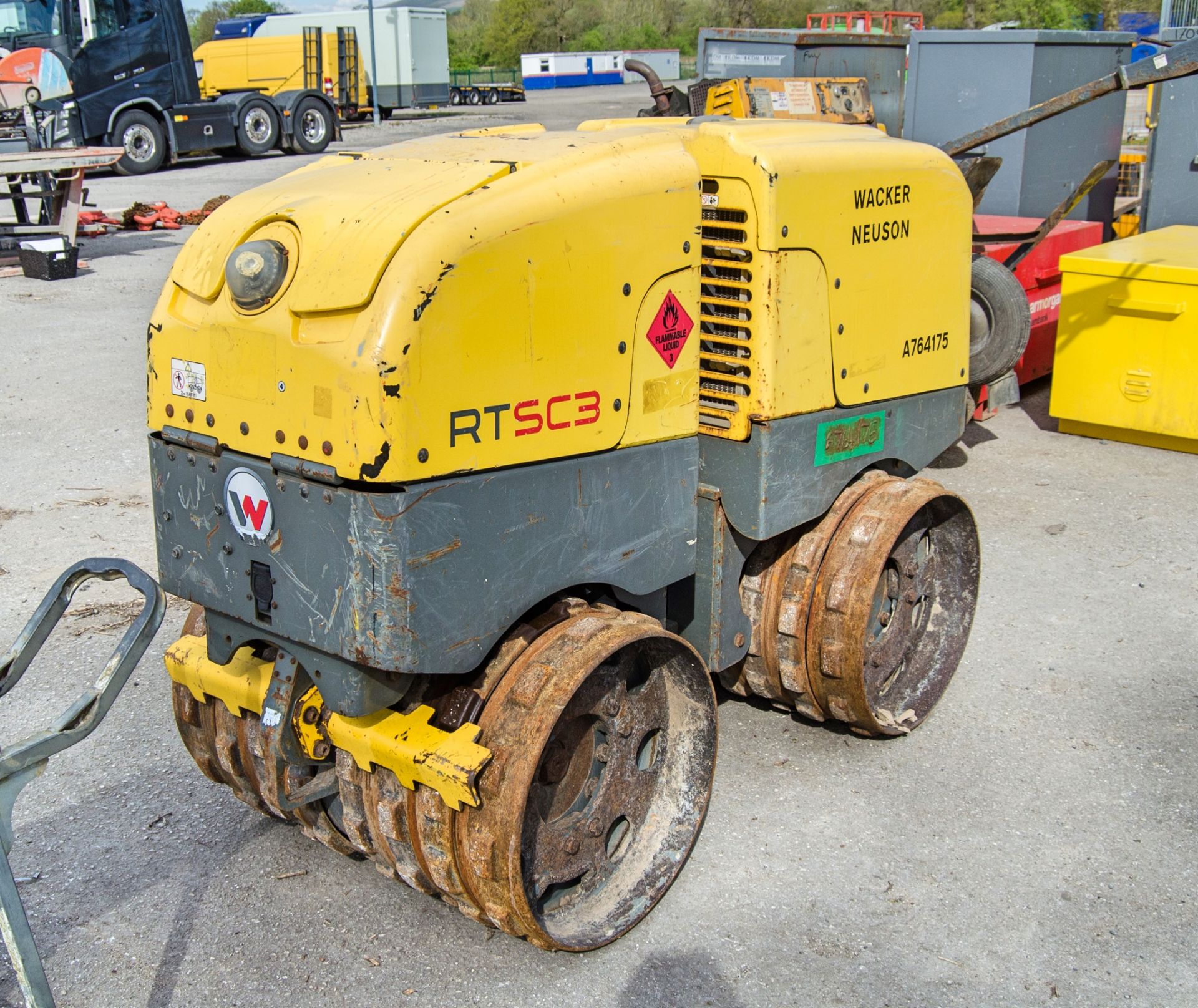 Wacker Neuson RTSC3 diesel driven trench roller Year: 2016 S/N: 24326124 Recorded Hours: 311 - Bild 3 aus 10