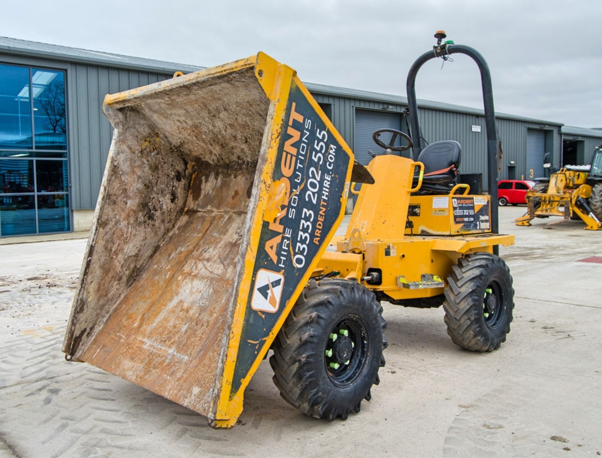 Thwaites 3 tonne straight skip dumper Year: 2019 S/N: 915E5292 Recorded Hours: 27 (Clock faulty) - Image 9 of 22