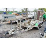 Indespension 8ft x 4ft tandem axle plant trailer S/N: 133607 c/w Digadoc excavator docking system