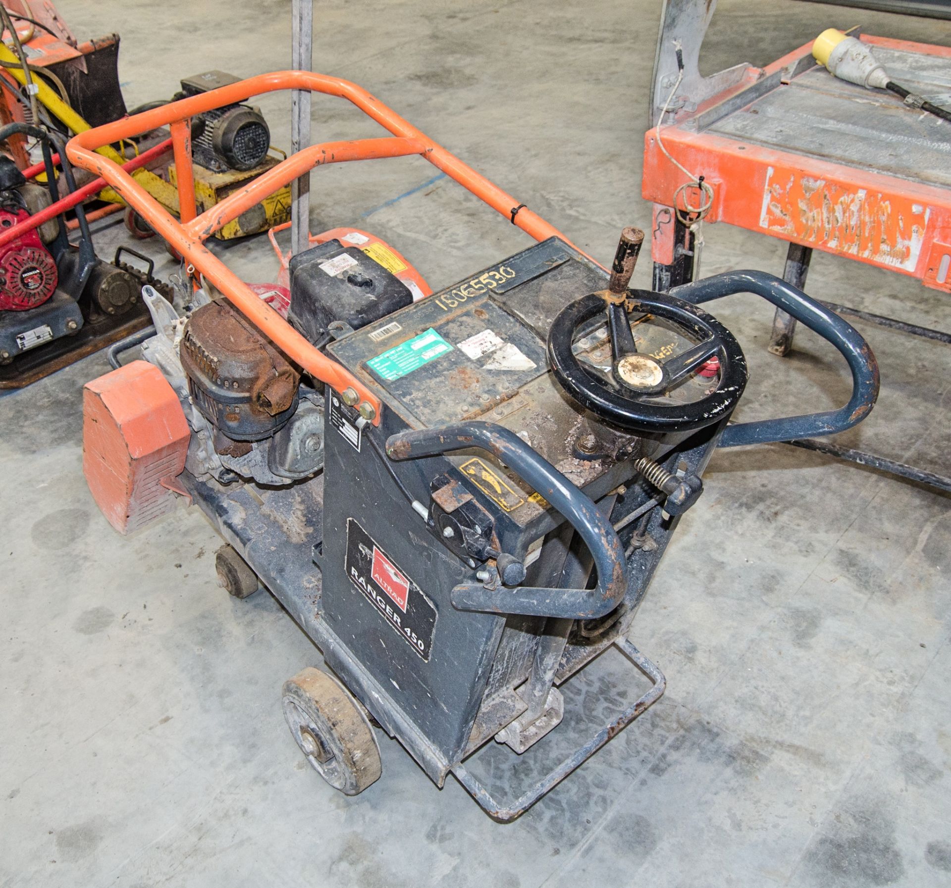 Altrad Ranger 450 petrol driven road saw ** Pull cord assembly and petrol tank missing ** 18065530 - Image 2 of 3