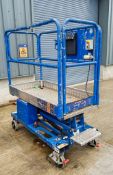 Power Towers battery electric push around z lift access platform Year: 2017 S/N: 35463717A A833285