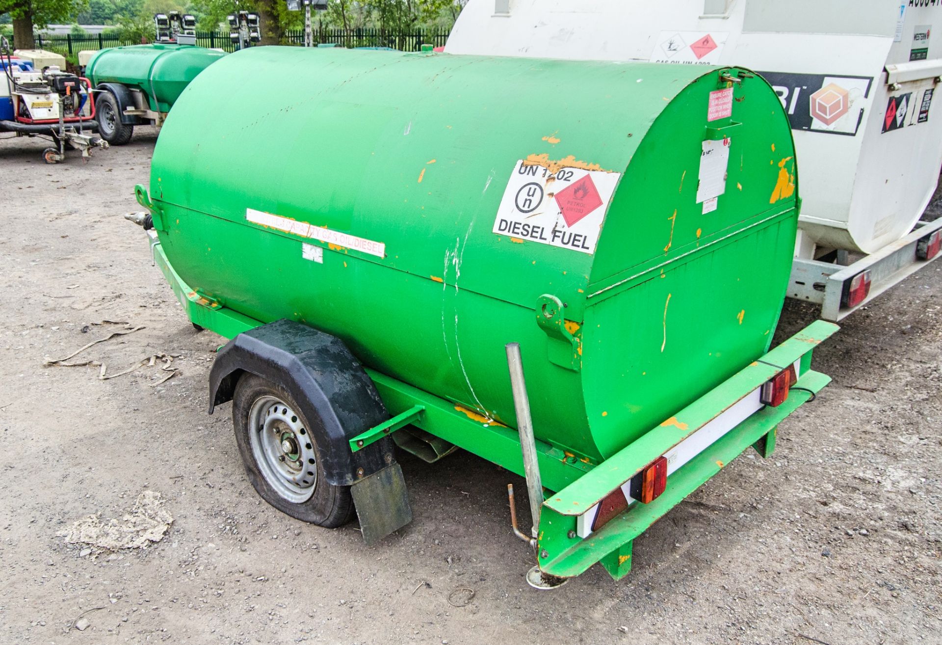 Trailer Engineering 950 litre fast tow mobile bunded fuel bowser c/w manual pump, delivery hose - Image 3 of 7