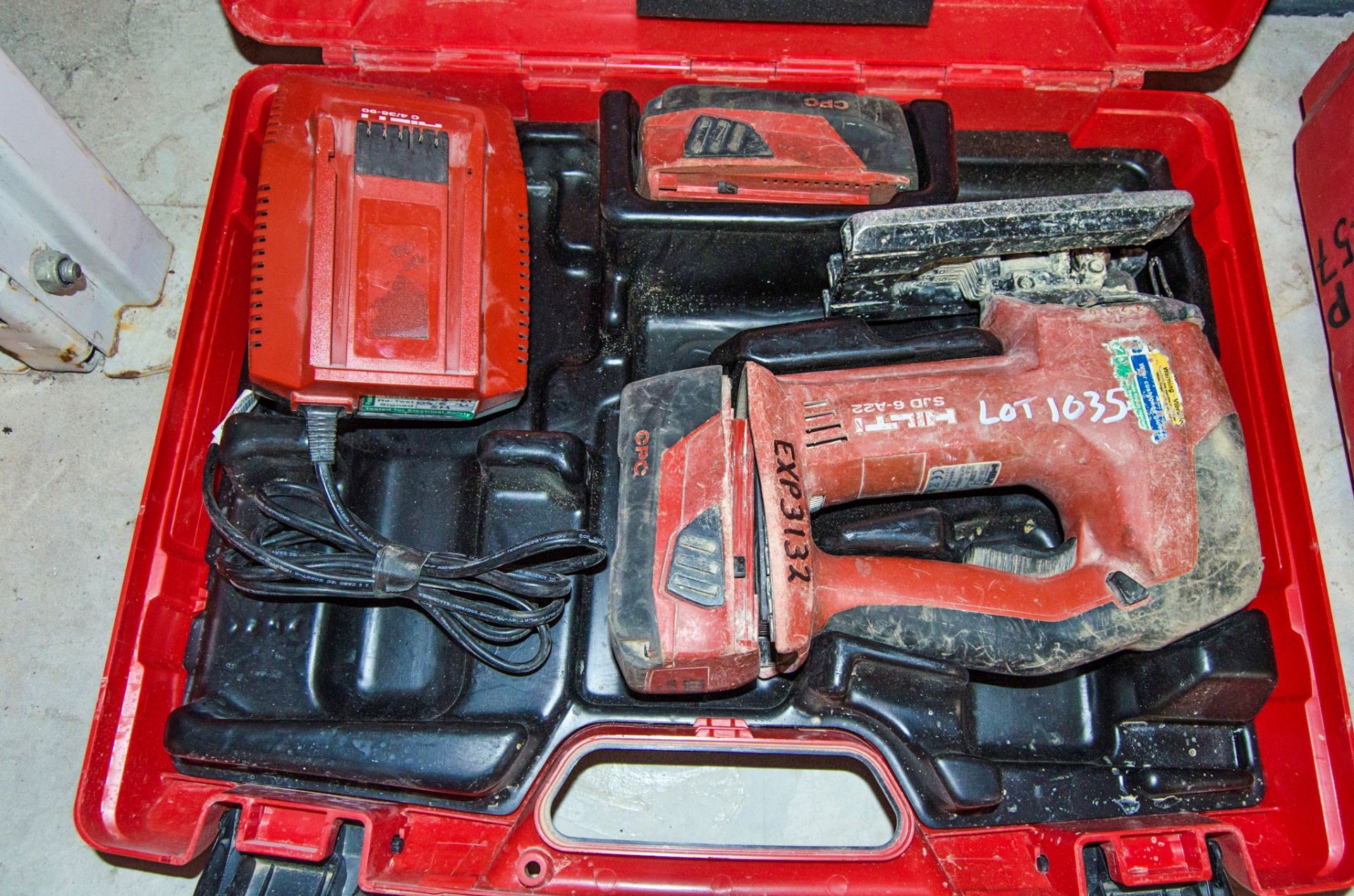 Hilti SJD 6-A22 22v cordless jigsaw c/w 2 batteries, charger and carry case EXP3132