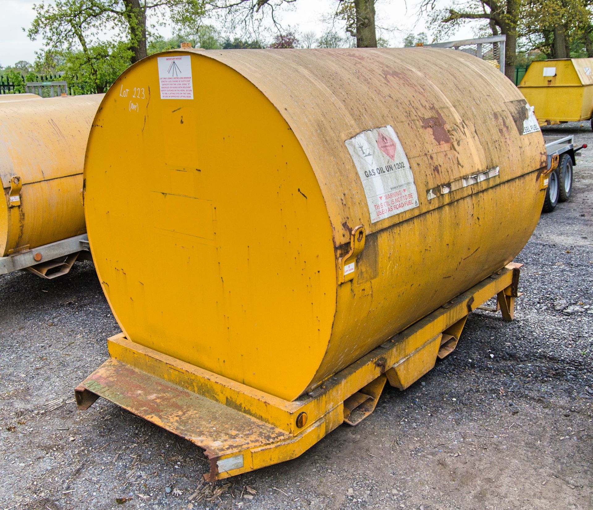 Trailer Engineering 2140 litre static bunded fuel bowser A641329 ** No delivery pump or nozzle **
