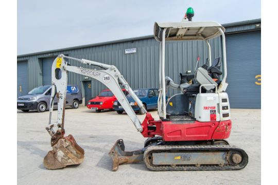 Takeuchi TB215R 1.5 tonne rubber tracked mini excavator Year: 2019 S/N: 215003029 Recorded Hours: - Image 7 of 26