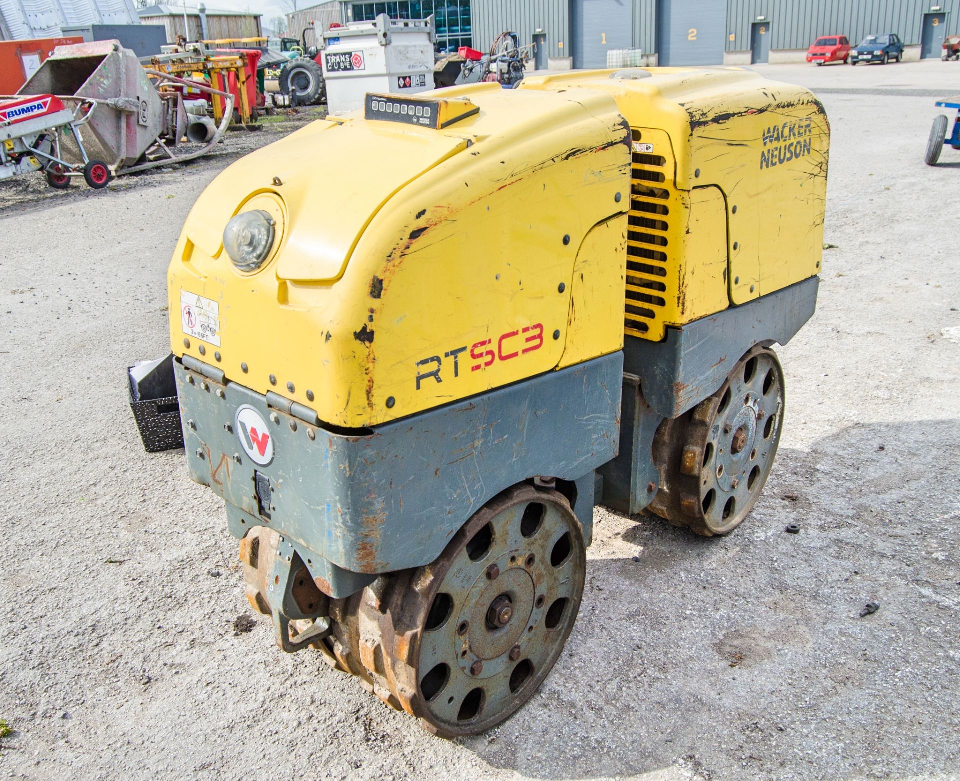 Wacker Neuson RTSC3 diesel driven trench roller Year: 2017 S/N: 24396440 Recorded Hours: 250 - Image 4 of 10