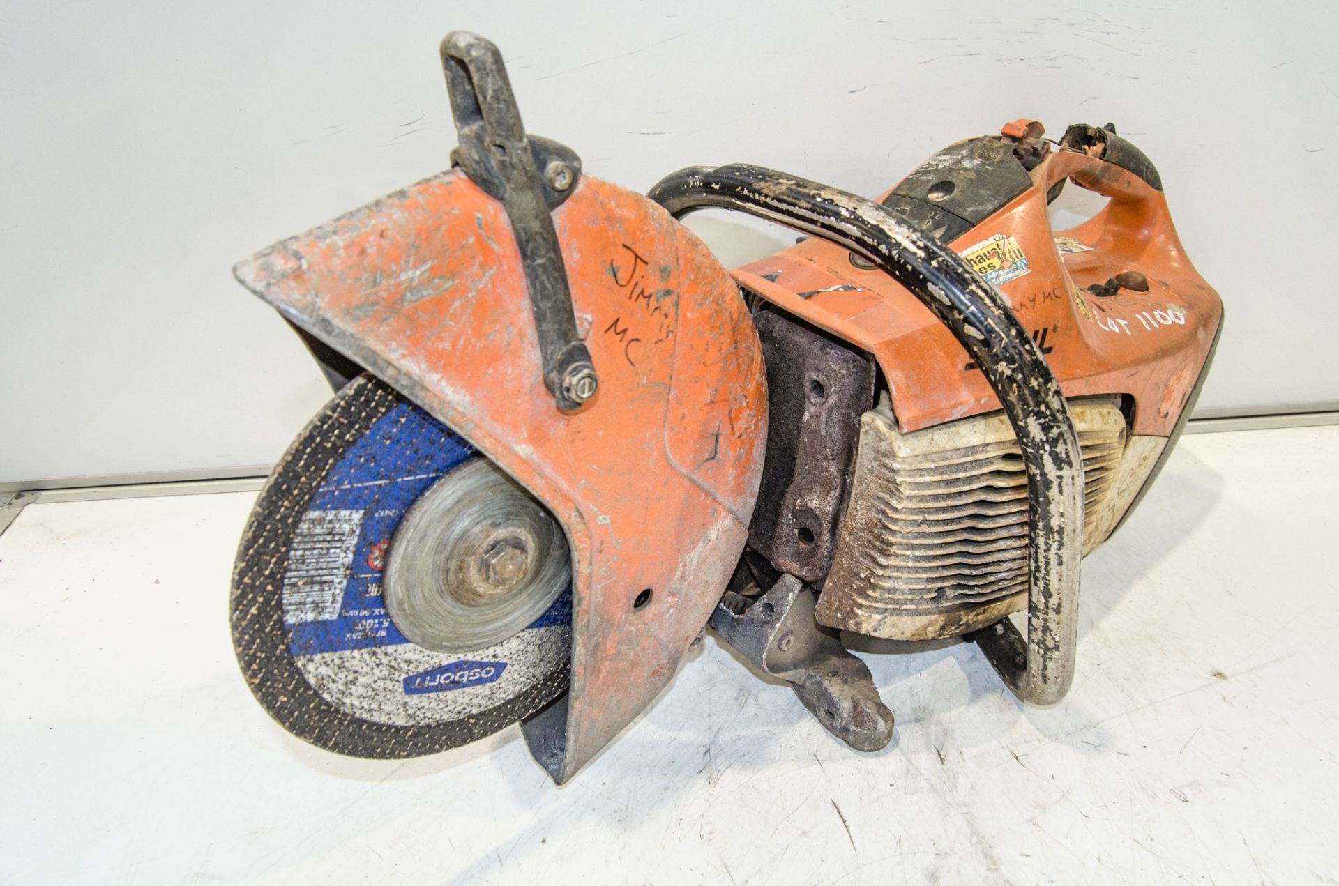 Stihl TS410 petrol driven cut off saw ** Handle damaged ** EXP5536