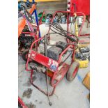 Demon petrol driven pressure washer c/w hose and lance