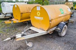 Trailer Engineering 950 litre single axle fast tow mobile bunded fuel bowser c/w manual pump,