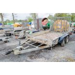 Indespension 10ft x 6ft tandem axle plant trailer S/N: 128375 A1083259 ** 1 hub bent & 2 tyres