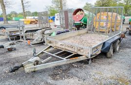 Indespension 10ft x 6ft tandem axle plant trailer S/N: 128375 A1083259 ** 1 hub bent & 2 tyres