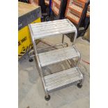 3 tread aluminium warehouse steps EXP4048