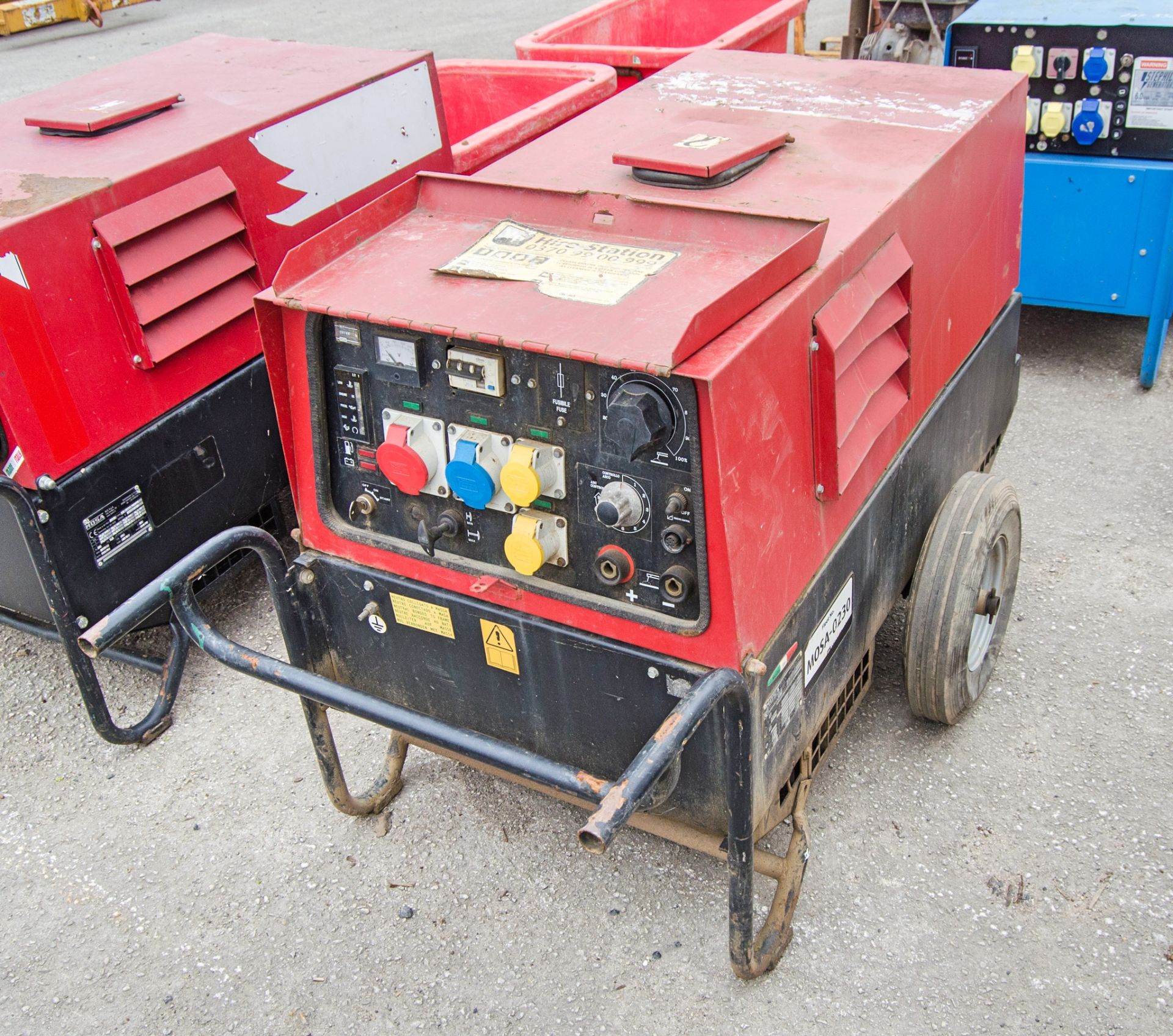 Mosa TS300 10 kva diesel driven welder generator Year: 2016 S/N: 60974-1 Recorded Hours: 766