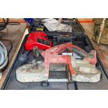 Milwaukee HD18 BS hand held cordless band saw c/w charger, 1 battery and carry case EXP4152