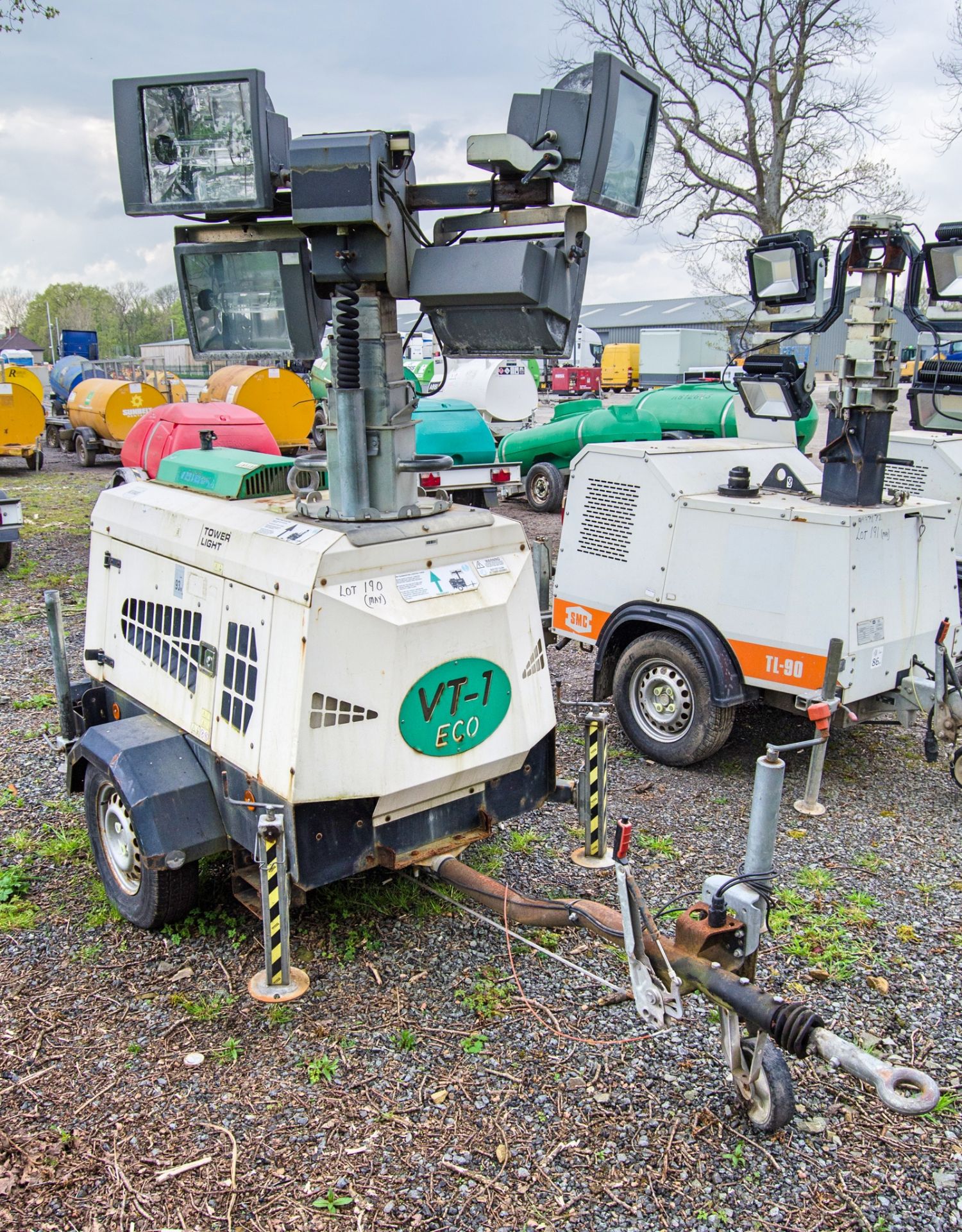 Generac VT-1 Eco diesel driven 4-head halogen fast tow mobile lighting tower Year: 2016 S/N: 1600290 - Image 2 of 12