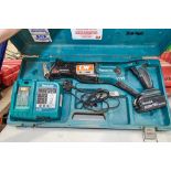 Makita BJR181 18v cordless reciprocating saw c/w charger, battery and carry case 52916