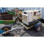 MHM MG1000 SSK-V 10 kva diesel driven fast tow mobile generator S/N: 229150129 Recorded Hours: