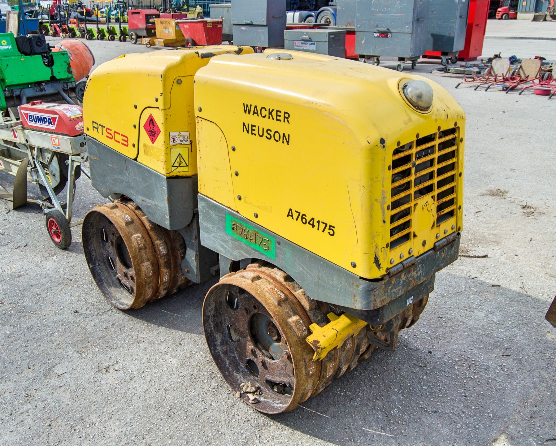 Wacker Neuson RTSC3 diesel driven trench roller Year: 2016 S/N: 24326124 Recorded Hours: 311 - Image 2 of 10