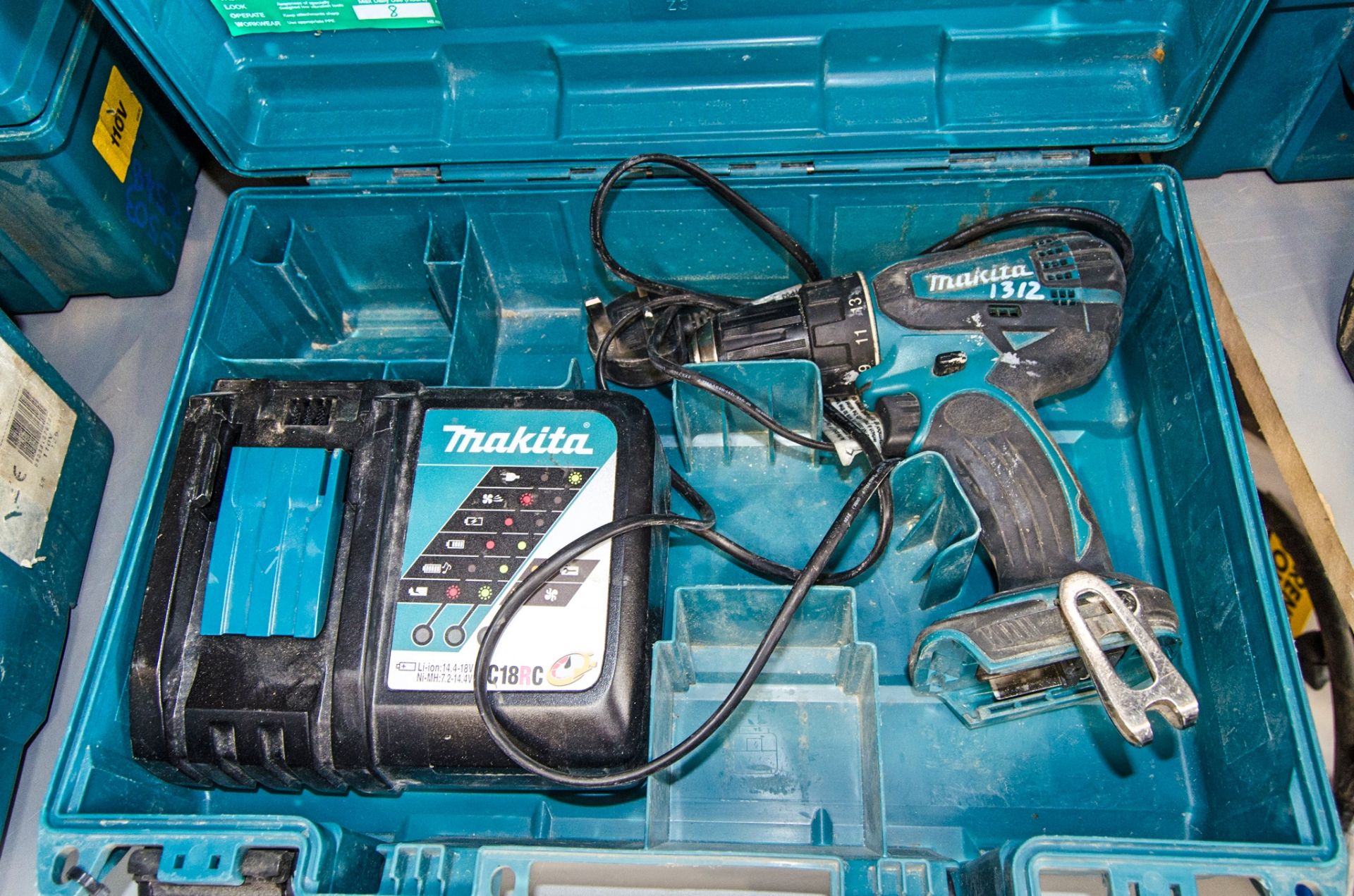Makita DDF446 18v cordless power drill c/w charger and carry case ** No battery ** 03111873