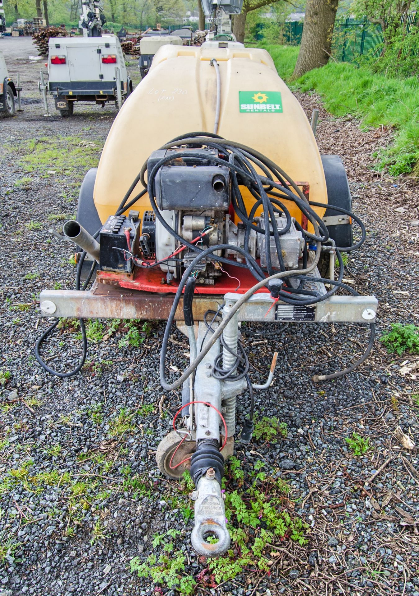 Western diesel driven fast tow mobile pressure washer bowser A938739 ** No lance ** - Image 5 of 7