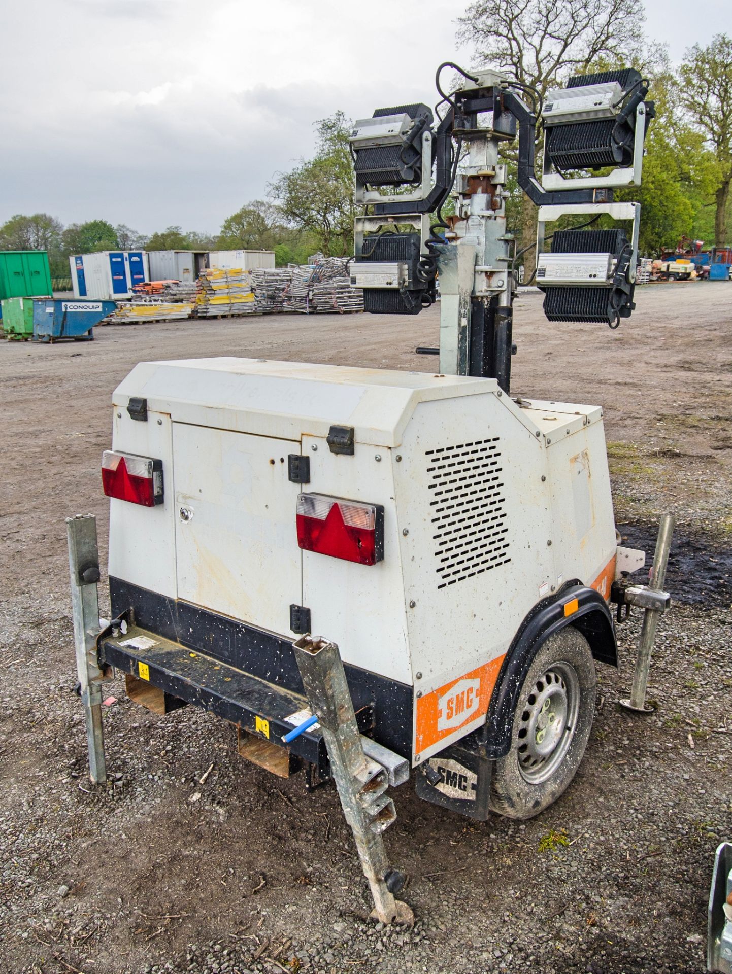 SMC TL90 diesel driven 4-head LED fast tow mobile lighting tower Year: 2018 S/N: T901714020 Recorded - Image 3 of 8