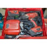 Hilti SIW22T-A 22v cordless 1/2 inch drive impact gun c/w 2 - batteries, charger and carry case