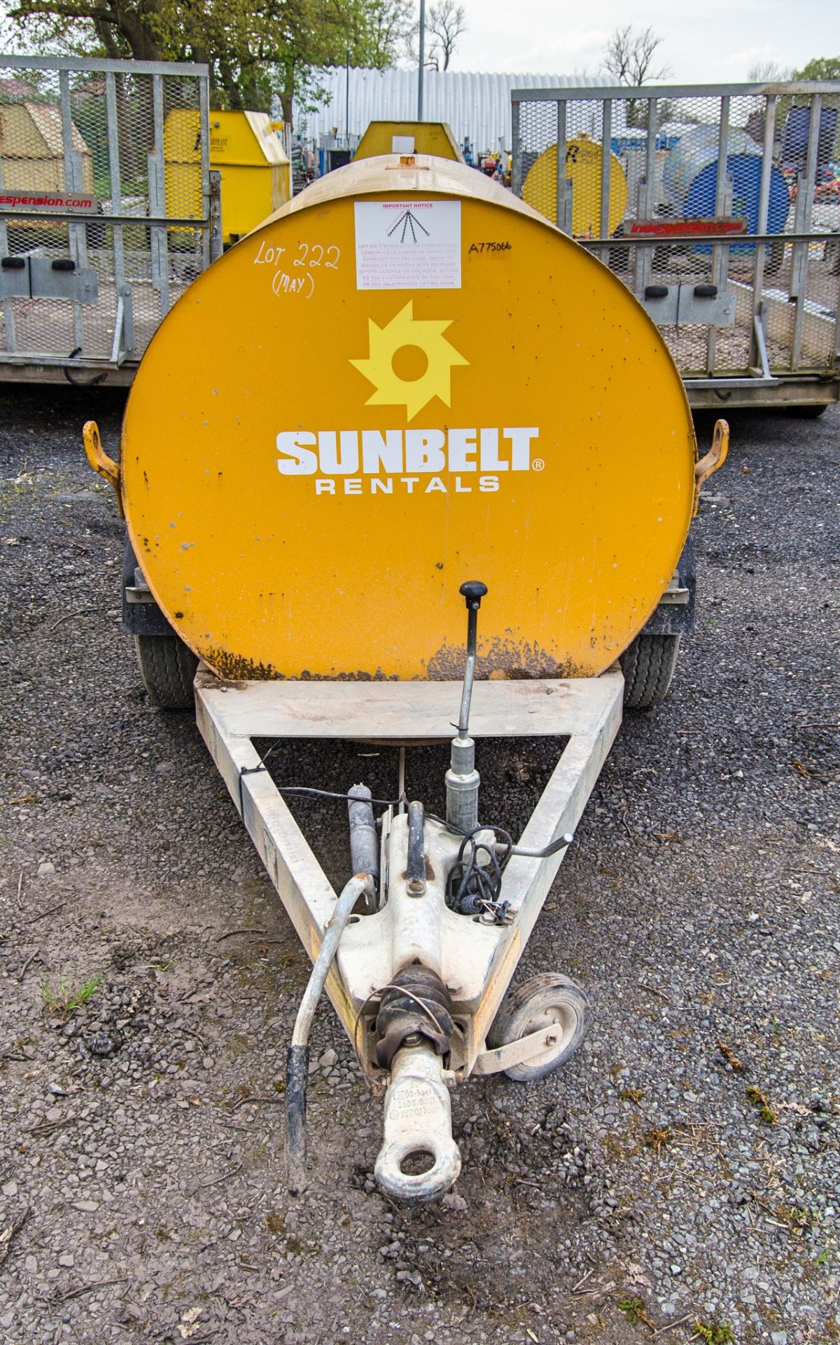 Trailer Engineering 950 litre single axle fast tow mobile bunded fuel bowser c/w manual pump, - Image 5 of 7