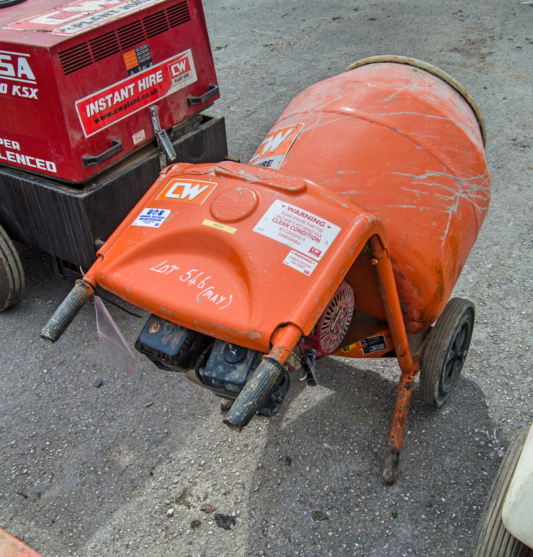 Belle Minimix 150 petrol driven cement mixer 48034 - Image 2 of 3