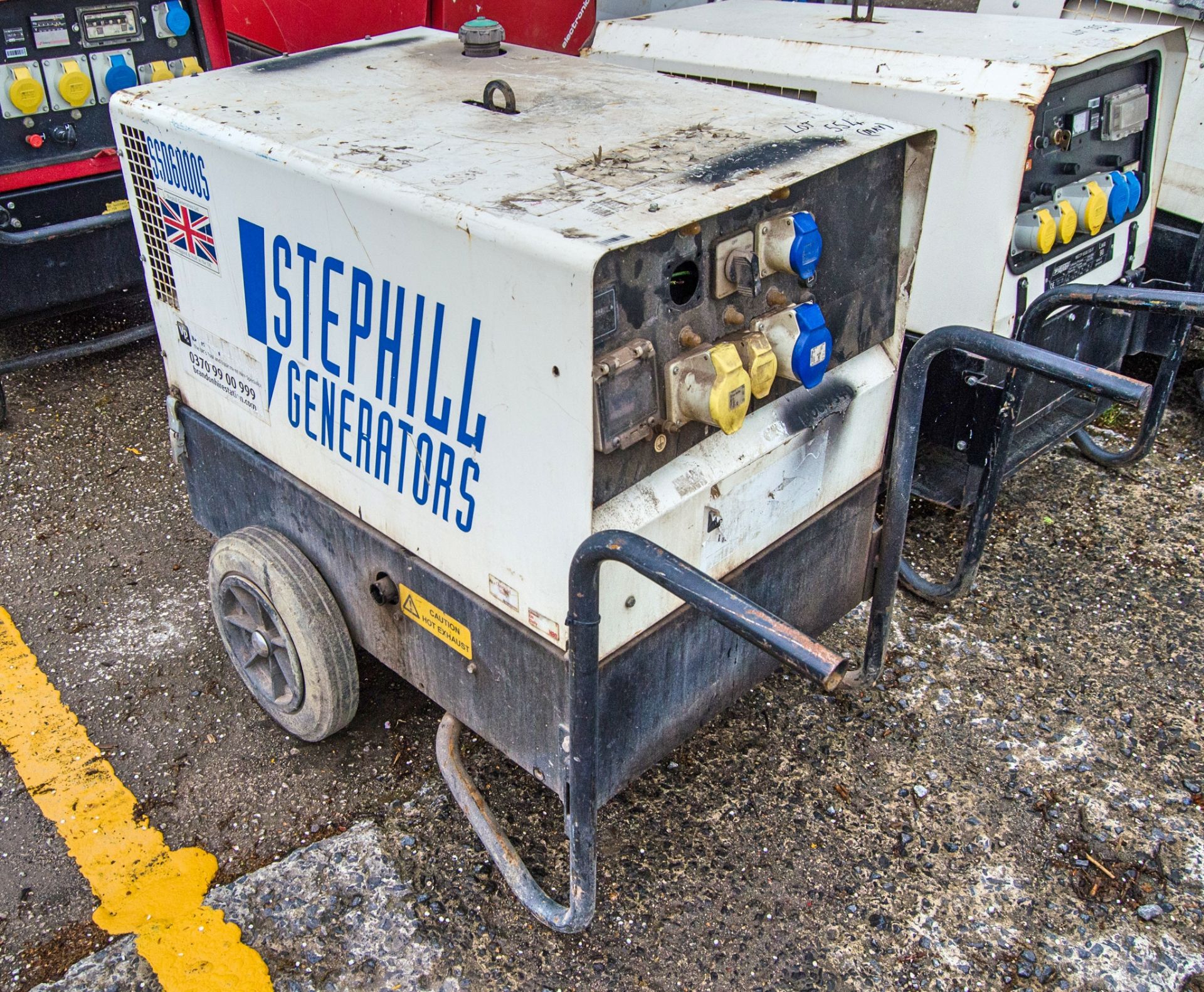 Stephill SSD6000S 6 kva diesel driven generator Recorded Hours: 1852 18064540 ** Panel loose **