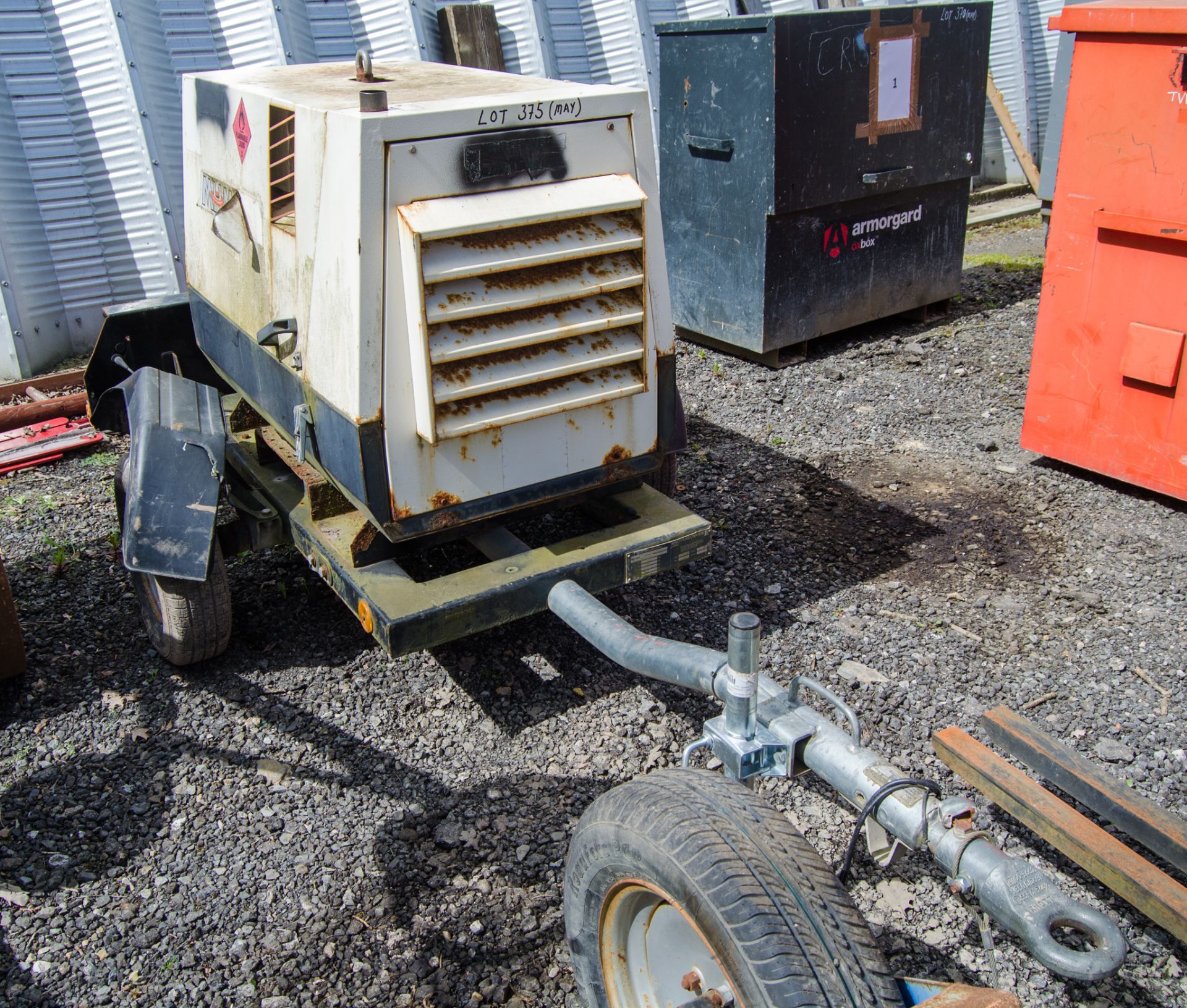 MHM MG1000 SSK-V 10 kva diesel driven fast tow mobile generator S/N: 229150129 Recorded Hours: - Image 2 of 7