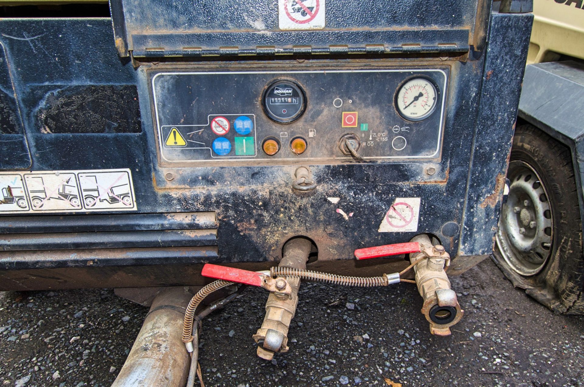 Doosan 7/41 diesel driven fast tow mobile air compressor Year: 2014 S/N: 432642 Recorded Hours: 364 - Image 7 of 10