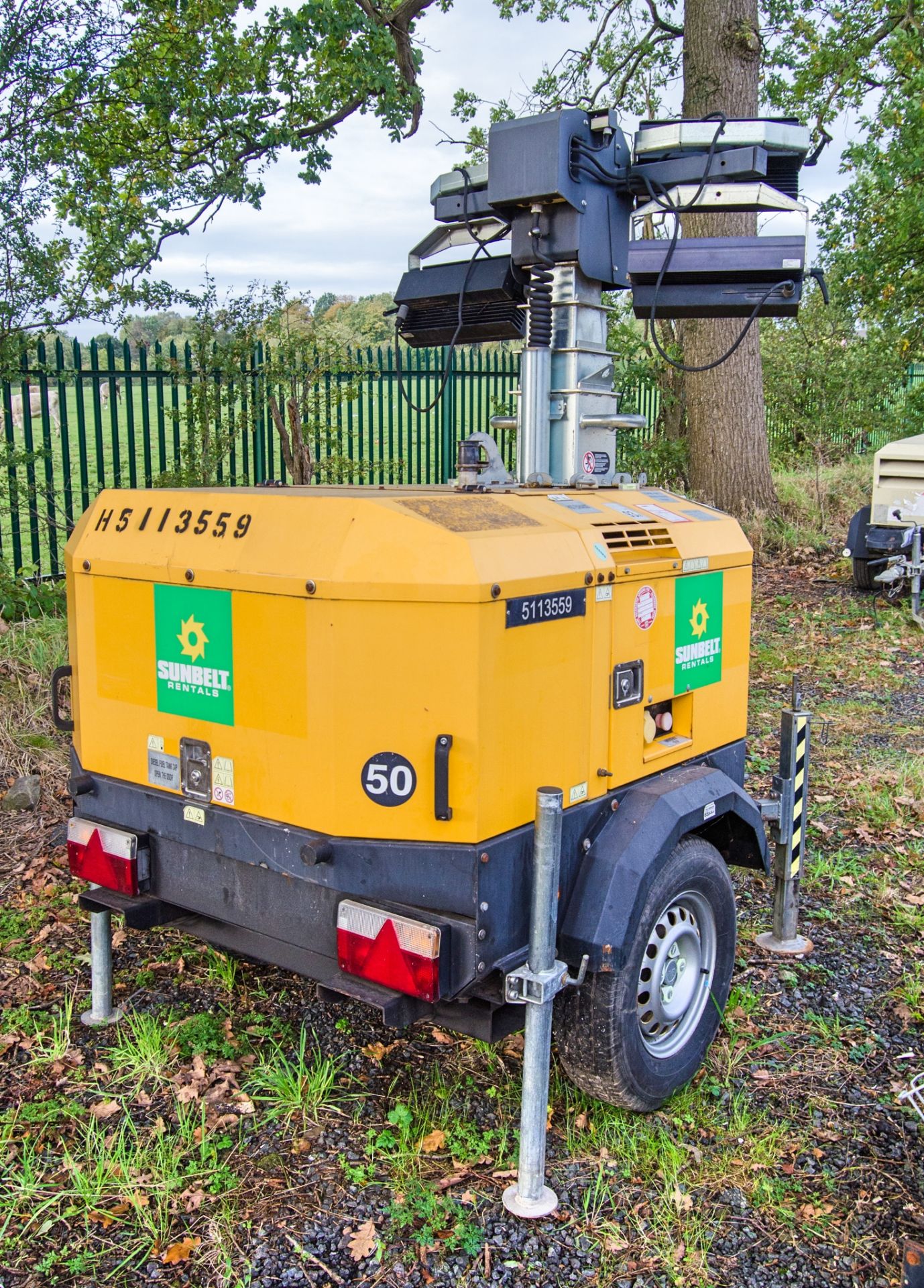 Generac VB-9 diesel driven 4 head LED fast tow mobile lighting tower Year: 2016 S/N: 160399 - Image 3 of 10